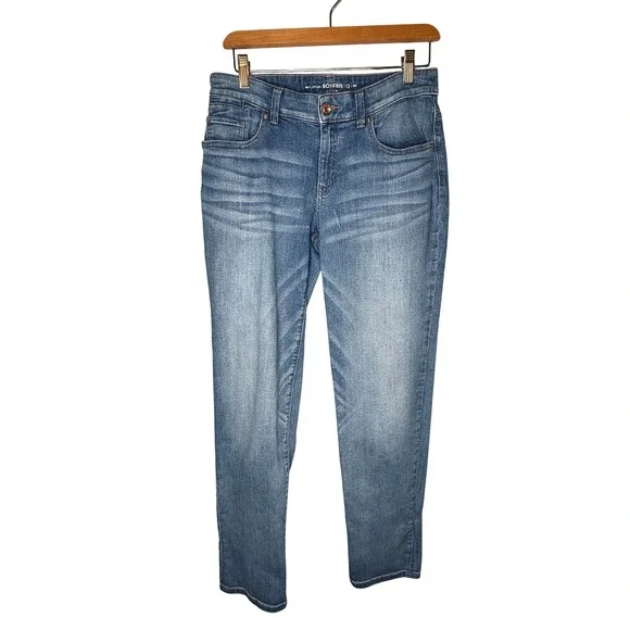 Chicos The Platinum Boyfriend Jeans Tapered Leg Medium Wash Blue Women's 00/XS/2 - Picture 12 of 12